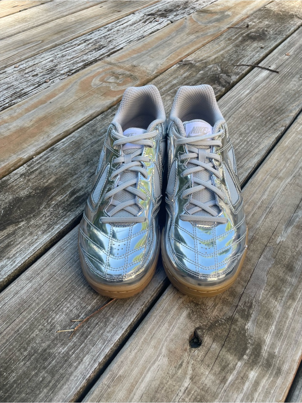 Nike Silver Indoor Trainer with Gum Outsole